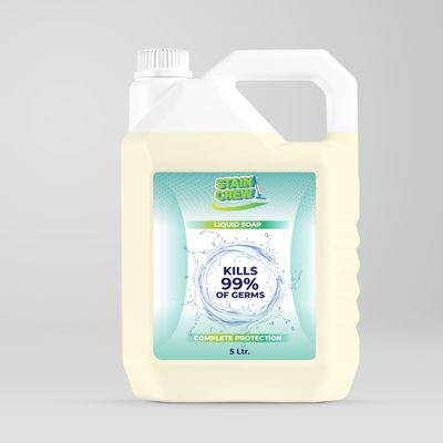 Stain Crew Liquid Hand Wash | Anti-bacterial | High-Foaming | Germ Protection | Refill Jar 5Ltr