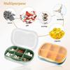 AMEEDARSHAN 6 Holder Storage Reminder Dispenser Compartments Day for Compartment Travel See Large Vitamin Container Portable Weekly Carry Pocket Fish Case Through Daily Oil Organizer view 4