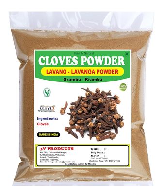 3V PRODUCTS Cloves Powder | Laung | Lavangalu | Lavangam | Grambu | Krambu 100g
