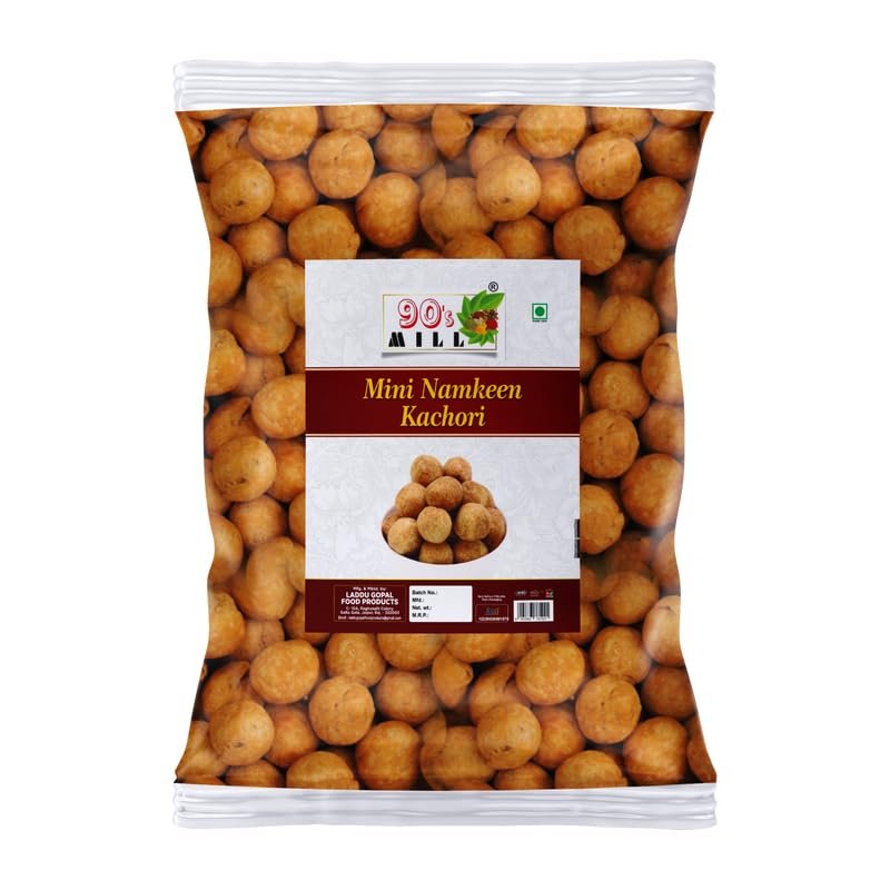 90's MILL Homemade Moong Dal Kachori||Baked Mung Dal Namkeen Kachauri||Chatpati Moong Dal Masala Kachaudee||Mini Kachori||Bachcho Ka Favourite Kachori Nashta Tasty Yummy Snack-850g*1Pack