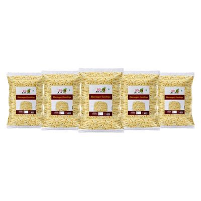 90's MILL Malwa Suryapur Bhavnagari Gathiya Namkeen | Bhavnagri Gathiya - Fried Gram Flour Sticks, Carom Seeds | Ganthiya Made in Groundnut Oil Festive Favourite Lite Savoury Snack-900g*5Pack
