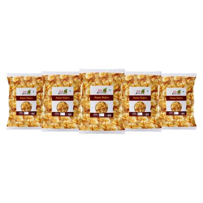 90's MILL Urulakizhangu Chips Wafers Namkeen Snack | Falahari Aloo Batata Alu Chips Wafers | Uralaikilangu Wafers/Chips Ready to eat Bachcho Ka Favourite Healthy Namkeen Snack-1Kg*5Pack