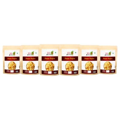 90's MILL Marwari Falhari aloo wafers | Aslee Marwar Ke Aloo Wafers | Potato Chips | Rich Potato wafers Tasty Yummy Snack Healthy Snack | Fast Vrat Upwaas Navratri Namkeen Snack-1Kg*6Pack
