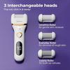 Lifelong 14-in-1 Rechargeable Callus Remover for Feet | Electronic Pedicure Kit with 3 Roller Heads, 2 Speeds, Fast Charging, Crack Heel Repair, Dead Skin Remover, IPX6 Waterproof Foot Scrubber view 3