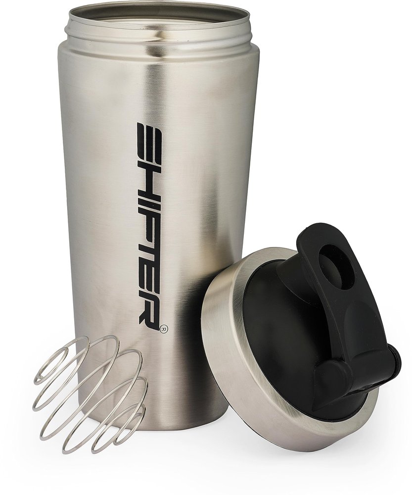 SHIFTER Stainless Steel Silver Shaker Bottle for Protein Shake 100% Leakproof | 700 ml Shaker (Pack of 1, Silver, Steel)