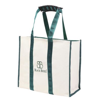 BLACKBOXES Big Eco Cotton Canvas Shopping Bags for Carry Milk Grocery Fruits Vegetable with Reinforced Handles jhola Bag - Kitchen Essential