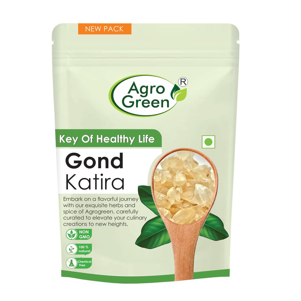 Agrogreen Gond Katira 100% Pure And Nutural - Tragacanth Gum High Cooling Properties - Edible Gond Katira - (800 GM)