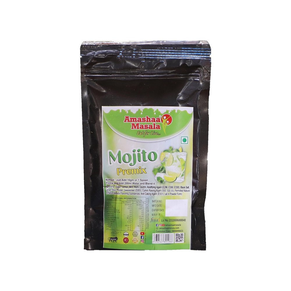 AMASHAA MASALA - Mojito Premix - 250gm | Best Premix | Instant Drink | Ready To drink | mojito | mojito premix | mocktails