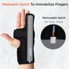 Vissco Boxer's Support Brace With Detachable Splints For Finger Fracture, Trigger finger - Left/Right hand (Black) view 2