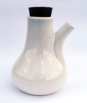 Healthcave Manual Ceramic Steam Inhaler Pot for Treatment of Cold Cough Sinus and Nasal Relief | White | Made In India
