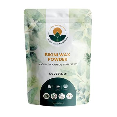 Ayurtatvam Bikini Wax Powder - 100gm | Herbal Hair Removal Wax Powder for Women and Men | Made with Natural Ingredients