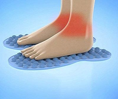 7Seas pain relieving massger mat // massage pad for heels,arch,finger,toes // Acupressure Butterfly Shape Foot Massage Mat(1pcs)(Multicolor)
