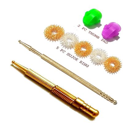 4beauty Therapy Our Shop Sujok Acupressure Jimmy(2 Pc) + 5 Pc Sujok Ring+ 2 Pc Thumb Pad