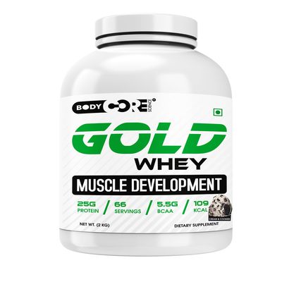 Body Core Science Gold Whey Muscle Development-2 Kg (Cookies and Cream, PO1)