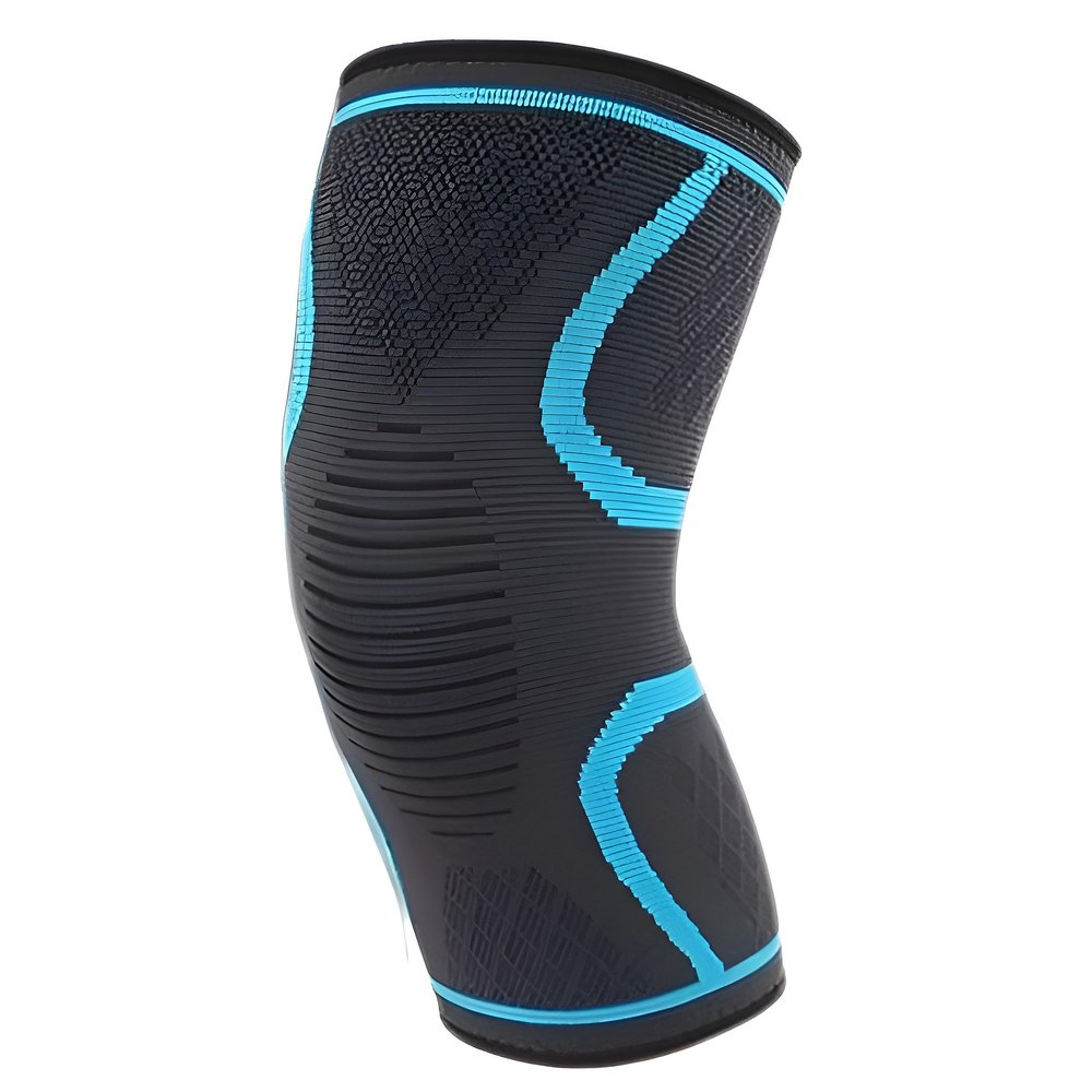 3D Knee Cap Compression Support Sleeve for Squats Pain Relief, Exercise, Gym, Running, Cycling, Knee Cap Guard Brace Knee Support for Men and Women Pack of 1 Piece (XL, BLUE)