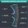 3D Knee Cap Compression Support Sleeve for Squats Pain Relief, Exercise, Gym, Running, Cycling, Knee Cap Guard Brace Knee Support for Men and Women Pack of 1 Piece (XL, BLUE) view 2