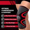 3D Knee Cap Compression Support Sleeve for Squats Pain Relief, Exercise, Gym, Running, Cycling, Knee Cap Guard Brace Knee Support for Men and Women (Pack of 1 Piece, XL, RED) view 2