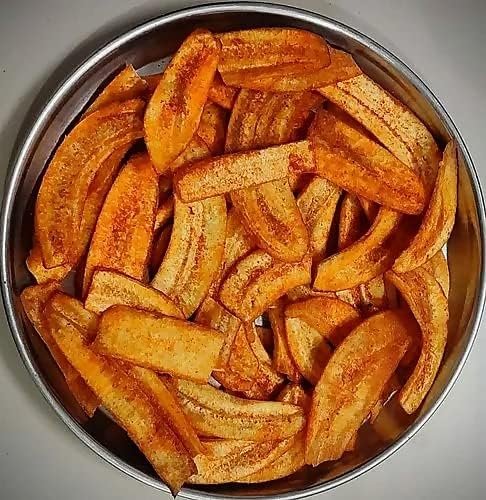 Kten SINCE 1984 TASTY FOOD... HEALTHY MOOD! Masala Salted Banana Chips Fresh,Healthy,Thin,Crispy,Namkeen Ready to Eat Party Snack 1Kg