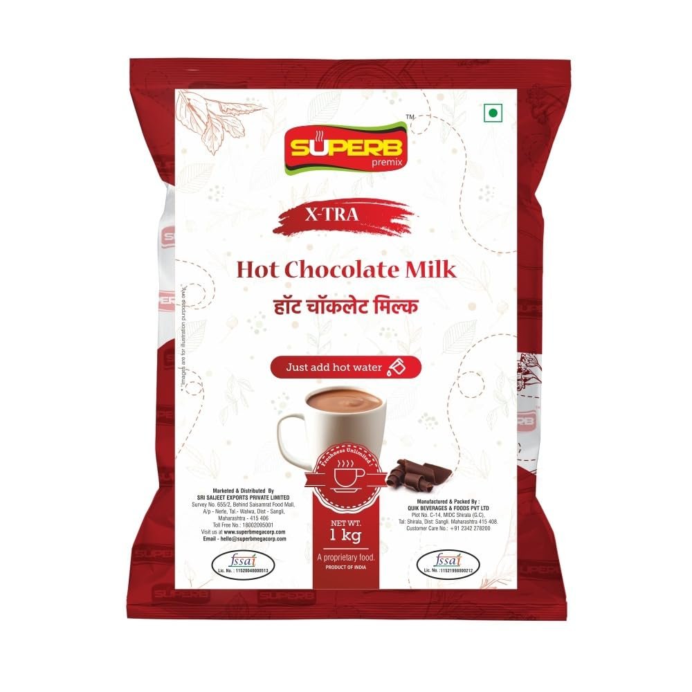 Hot Chocolate Milk Premix any time..anywhere Instant Premix 1 KG Powder SUPERB