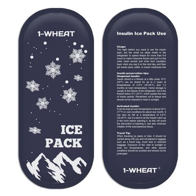 1-WHEAT Insulin Diabetes Gel Ice Packs for Insulated Medication Travel Bag Ice Packs for Insulin Cooler Travel Suitcase Small Ice Packs Suitable for Cooler Travel Bag