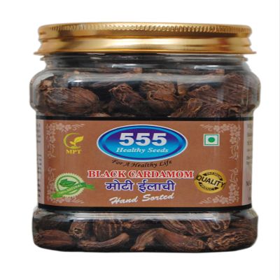 555 Healthy Black Cardamom Seeds | Sabut ilaichi | Kali Elaichi | Moti Elaichi|