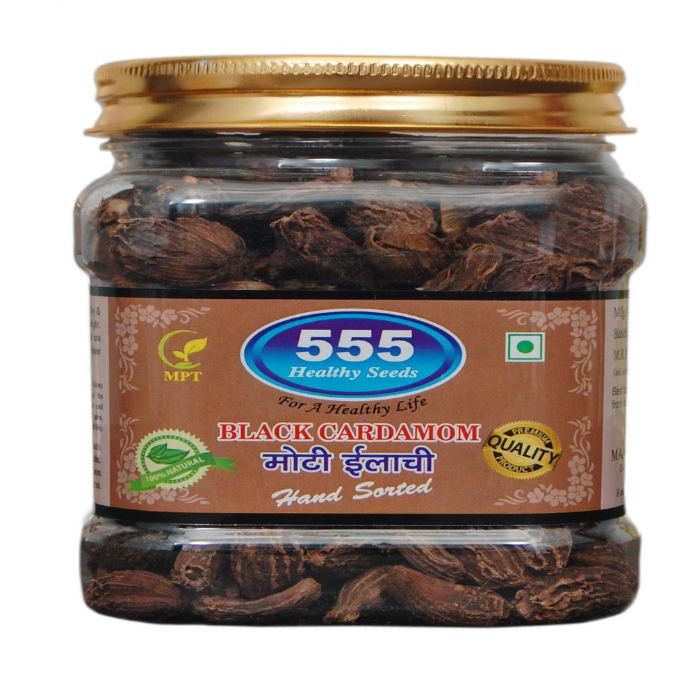 555 Healthy Black Cardamom Seeds | Sabut ilaichi | Kali Elaichi | Moti Elaichi|