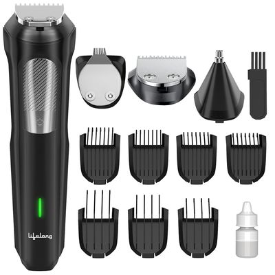 Lifelong Grooming Kit for Men, 13-in-1 Trimmer All in One | 1 Year Warranty | 90Mins Runtime, Rechargeable, Hair Trimmer for Men, Nose, Ear, Beard & Body Trimmer, Waterproof, 7 Length Settings,Black