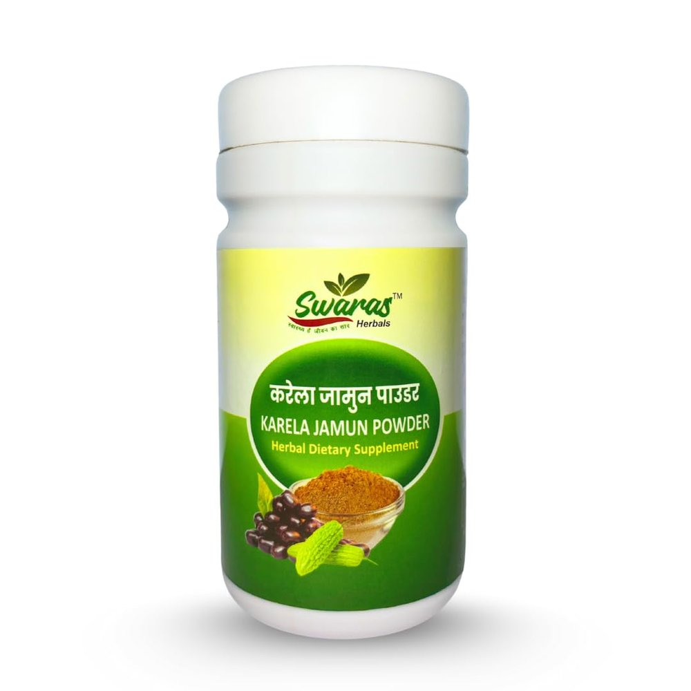 Swaras Herbals Karela Jamun Powder - Balancing Wellness in One Potent Blend | 100gm |