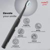 Toothsi Electro Sonic Electric Toothbrush | Smart Electric Toothbrush for Men & Women | with 6 Modes & 5 Brush Heads | IPX 7 Waterproof | Rechargeable | Oral Care (Black, i6) view 2