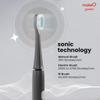 Toothsi Electro Sonic Electric Toothbrush | Smart Electric Toothbrush for Men & Women | with 6 Modes & 5 Brush Heads | IPX 7 Waterproof | Rechargeable | Oral Care (Black, i6) view 3