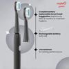 Toothsi Electro Sonic Electric Toothbrush | Smart Electric Toothbrush for Men & Women | with 6 Modes & 5 Brush Heads | IPX 7 Waterproof | Rechargeable | Oral Care (Black, i6) view 4