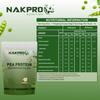NAKPRO 100% Pea Protein Isolate, Vanilla - 500g | 26g Protein, 4.9g BCAA | Natural Vegan Plant Protein Powder | Easy To Digest | All Essential Amino Acids for Muscle Gain and Recovery view 3