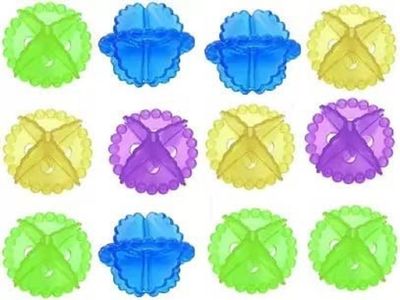 DAIDSUKE (Pack Of 8) Washer Balls Reusable Tangle Free Eco Friendly Laundry Scrubbing Balls Solid Colorful Laundry Washing Balls Enhance Your Machine Cleaning Power (Mix Color)