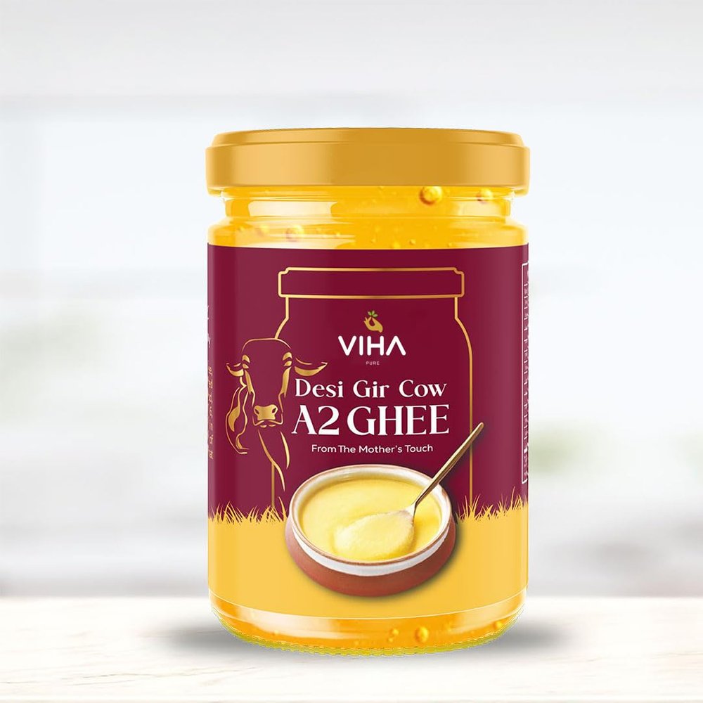 1000 ml VIHA PURE A2 Ghee: Embrace Unadulterated Purity with Chemical-Free, Granular A2 Ghee, Nutritious by Nature, Crafted through the Traditional Bilona Method