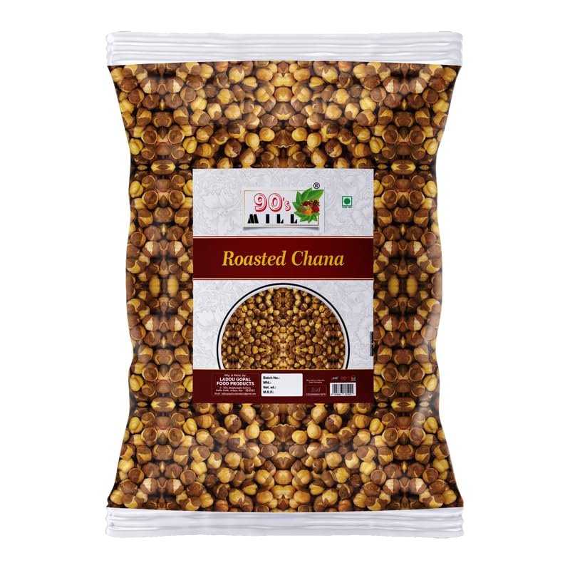 90's MILL Bhuna Chana | Roasted Masala Chickpeas Roasted Chana | NO MSG | Vegan | Not Fried | Organic Best Roasted Chana, Bhuna Chana | Ready to eat Rich in Vitamins and Minerals-850g*1Pack
