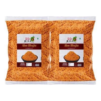 90's MILL Marwar Rajapuri Aloo Bhujiya Bhujia||Aloo bhjiya Bhujia Bhujiya Namkeen Snack| Thakkali Flavour Festive Season Crunchy Snack Alu BHUJIYA BHUJIA Namkeen Savoury Snack-420g*2Pack