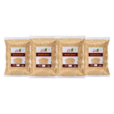 90's MILL Amravati Authentic Sorghum Jowar Jawar Puff Kurmura Kurmure Murmura Murmure Puff Snack | Crispy | Namkeen | Ready to eat | Snacks | Preservatives Free Tea Time Snacks-850g*4Pack