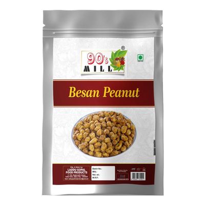 90's MILL Baeshun Java peanuts Tasty Spicy Coated Peanuts Namkeen Besan Coated Masala Peanuts||Spicy Chakna Teatime wholesome snack||Festival Season Diwali Rakhi Namkeen Snack-900g*1Pack