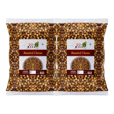 90's MILL Bhuna Chana | Roasted Masala Chickpeas Roasted Chana | NO MSG | Vegan | Not Fried | Organic Best Roasted Chana, Bhuna Chana | Ready to eat Rich in Vitamins and Minerals-900g*2Pack