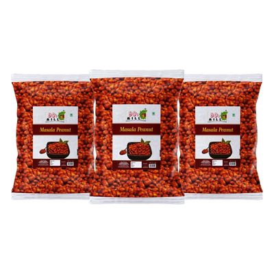 90's MILL Authentic Bikaner Fried Peanut/Namkeen Fried Salted Peanut/Spicy Peanuts/Special Fried Peanuts/Fried Masala Mungfali/Groundnut/Singdana/Fried Salted Peanut Snack-1Kg*3Pack