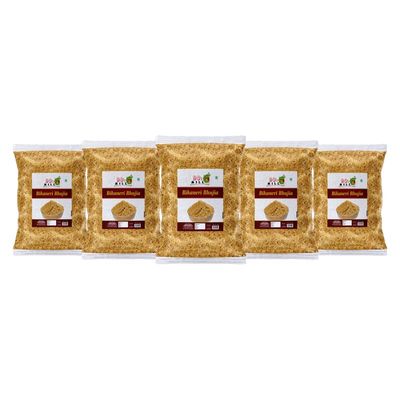 90's MILL Organic Bikaneri Bhujia Low Fat bikaneri bhujia sev Namkeen with Dew beans,gram flour and indian Spices||All time favourite indian snacks/Namkeen||Ready to eat Namken-1Kg*5Pack