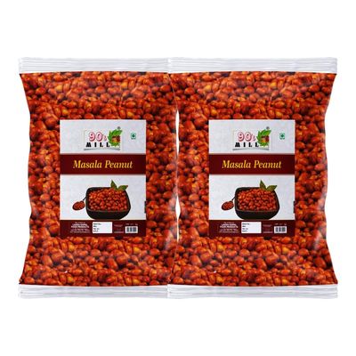 90's MILL Authentic Bikaner Fried Peanut/Namkeen Fried Salted Peanut/Spicy Peanuts/Special Fried Peanuts/Fried Masala Mungfali/Groundnut/Singdana/Fried Salted Peanut Snack-900g*2Pack
