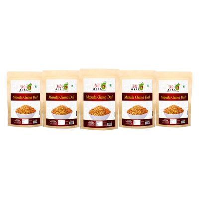 90's MILL MASALA CHANA DAL Namken Split Chickpeas Spicy & Crispy Taste Namkeen|Ghar Jaisi Hi Namkin|Healthy Snacks|Every Day Fresh Snacks|Traditional Indian Snack Namkeen-850g*5Pack