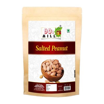 90's MILL SING Roasted Peanuts (Khari Sing) | Salted Mungfali | Peanut Plus Roasted Peanuts Salted, Snack and Namkeen | Fast Vrat Upwaas Navratri Snack||Rakhi Diwali Festive Snack-300g*1Pack