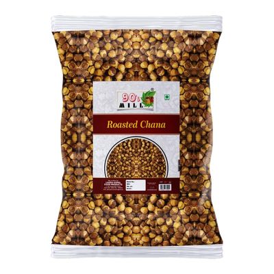 90's MILL Bhuna Chana | Roasted Masala Chickpeas Roasted Chana | NO MSG | Vegan | Not Fried | Organic Best Roasted Chana, Bhuna Chana | Ready to eat Rich in Vitamins and Minerals-250 * 1Pack