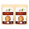 90's MILL Marwar's Organic Ready to eat Namkeen Potato Chips Spicy | Red Chilli Aloo Chips | Low Fat Masala PATTA Wafer | Tasty Yummy Snack Healthy Snack | Batata PATTA Wafer Chips-900g*2Pack view 1