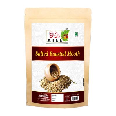 90's MILL Roasted Moth Matki Namkeen Snack Organic Roasted Salted Mooth Bean | Roasted Mooth Bean Suitable for Vegetarians | Ready to Eat Healthy Roasted Turkish Gram Namkeen Snack-1Kg*1Pack