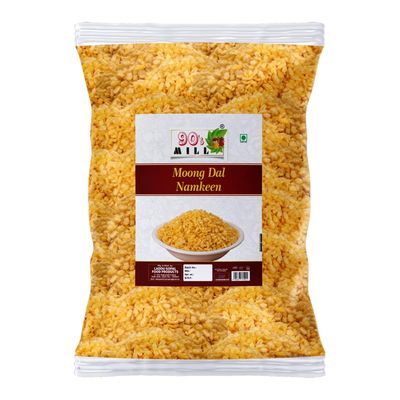90's MILL Plain Moong Dal Traditional Marwari Snack/Made Perfect Tea-Time Or Festive Treat/Ready To Eat/No Added (Preservatives And Artificial Flavouring) Crispy & Light Snacks-250 * 1Pack