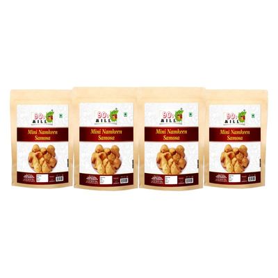 90's MILL Aslee Marwar Ka Masala Samosa | Namkeen Masala Samosa | Classic Mini Samosa with Exquisite Fillings Irresistibly Crunchy Samosas for Perfect Snacking||Fry in Peanut oil-1Kg*4Pack