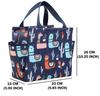 Luxula Waterproof Thermal Insulated Travel Lunch Storage Bag Leak-Proof Hot Cold Lunch Bag Reusable Tote Bag with Inner Aluminum Foil for School Picnic Office Outdoor (1 Pc) (Checks-Cartoon) view 3